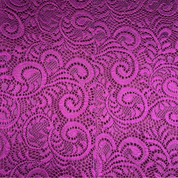 Size 22/24 Lane Bryant Purple Fuchsia Dress Lined Event Bell Sleeve Party Plus - Picture 11 of 16